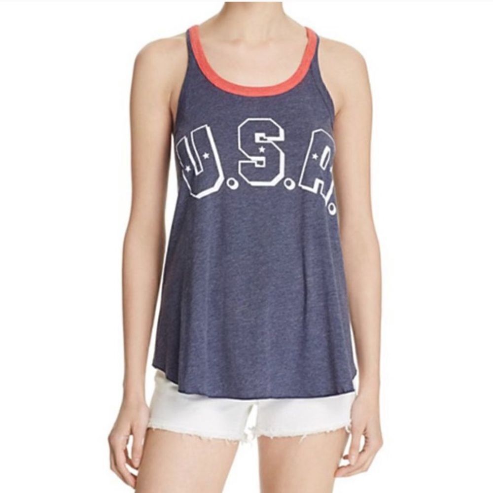 Chaser Blue USA Thin Racerback Tank